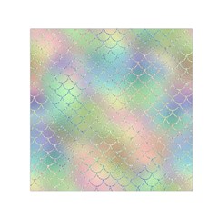 Pastel Mermaid Sparkles Small Satin Scarf (square) by retrotoomoderndesigns