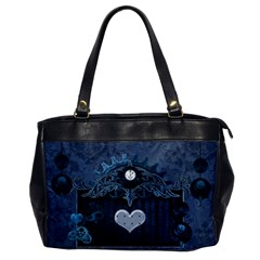 Elegant Heart With Steampunk Elements Oversize Office Handbag by FantasyWorld7