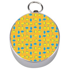 Lemons Ongoing Pattern Texture Silver Compasses by Mariart