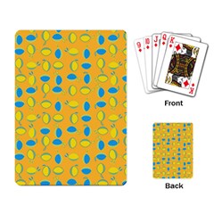Lemons Ongoing Pattern Texture Playing Cards Single Design by Mariart