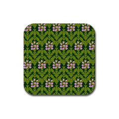 Pattern Nature Texture Heather Rubber Coaster (square) 