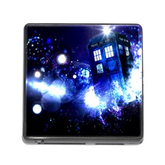 Tardis Background Space Memory Card Reader (square 5 Slot) by Sudhe