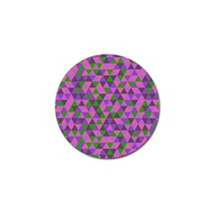 Retro Pink Purple Geometric Pattern Golf Ball Marker (4 Pack) by snowwhitegirl