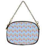 Cotton Candy Pattern Blue Chain Purse (One Side) Front