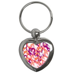 Flamingos Key Chains (heart)  by StarvingArtisan