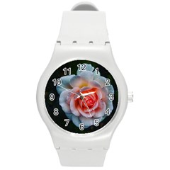 Favorite Rose  Round Plastic Sport Watch (m) by okhismakingart