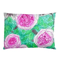 Roses With Gray Skies Pillow Case (two Sides) by okhismakingart