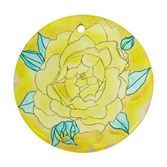 Neutral Rose Watercolor Round Ornament (two Sides) by okhismakingart