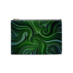 Electric Field Art Xlix Cosmetic Bag (medium) by okhismakingart