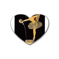 Pernis Champagne Rubber Coaster (heart)  by StarvingArtisan