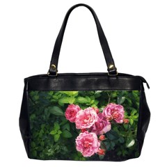Summer Roses Oversize Office Handbag (2 Sides) by okhismakingart
