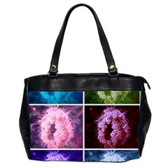 Closing Queen Annes Lace Collage (vertical) Oversize Office Handbag (2 Sides) by okhismakingart
