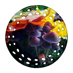 Mushrooms Ornament (round Filigree) by okhismakingart