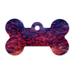 Blood Red Sunrise Dog Tag Bone (two Sides) by okhismakingart