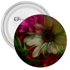 Grainy Green Flowers 3  Buttons by okhismakingart