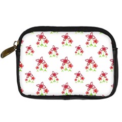 Cute Floral Drawing Motif Pattern Digital Camera Leather Case by dflcprintsclothing