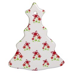 Cute Floral Drawing Motif Pattern Christmas Tree Ornament (two Sides) by dflcprintsclothing