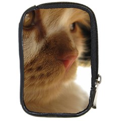 Cute Cat Face Compact Camera Leather Case by LoolyElzayat