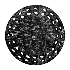 Black And White Queen Anne s Lace Hillside Ornament (round Filigree) by okhismakingart