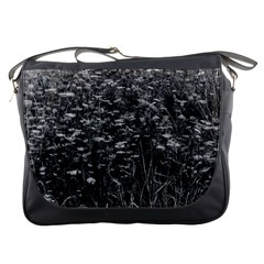 Black And White Queen Anne s Lace Hillside Messenger Bag by okhismakingart