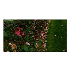 Pink Rose Field (sideways) Satin Shawl by okhismakingart
