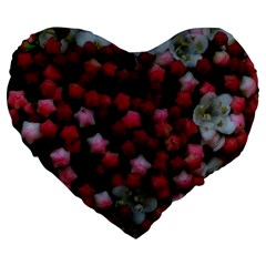 Floral Stars Large 19  Premium Heart Shape Cushions by okhismakingart