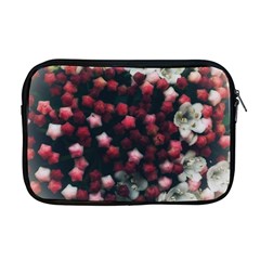 Floral Stars -dark Red Apple Macbook Pro 17  Zipper Case