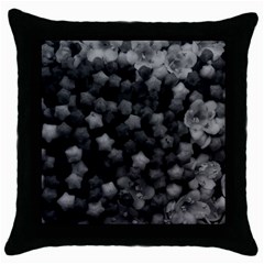 Floral Stars -black And White Throw Pillow Case (black)