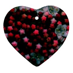 Floral Stars -bright Ornament (heart) by okhismakingart