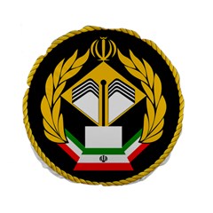 Iranian Army Badge Of Associate Degree Conscript Standard 15  Premium Flano Round Cushions by abbeyz71