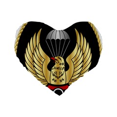 Iranian Army Freefall Parachutist 3rd Class Badge Standard 16  Premium Flano Heart Shape Cushions by abbeyz71