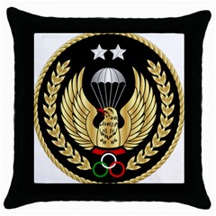 Iranian Army Parachutist Freefall Master 2nd Class Badge Throw Pillow Case (black) by abbeyz71