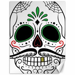 Day Of The Dead Skull Sugar Skull Canvas 12  X 16  by Sudhe