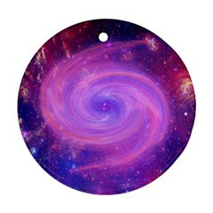 Spiral Strudel Galaxy Eddy Fractal Ornament (round)