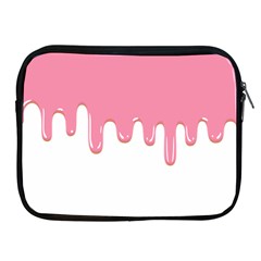 Ice Cream Pink Melting Background Bubble Gum Apple Ipad Zipper Case by genx