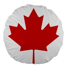 National Flag Of Canada Large 18  Premium Round Cushions by abbeyz71