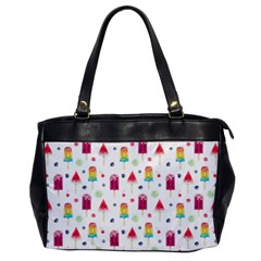 Popsicle Juice Watercolor With Fruit Berries And Cherries Summer Pattern Oversize Office Handbag by genx