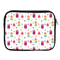 Popsicle Juice Watercolor With Fruit Berries And Cherries Summer Pattern Apple Ipad 2/3/4 Zipper Cases by genx