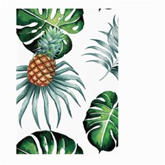 Pineapple Tropical Jungle Giant Green Leaf Watercolor Pattern Large Garden Flag (two Sides) by genx
