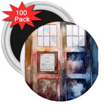 Tardis Doctor Who Transparent 3  Magnets (100 pack)