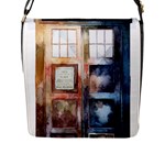 Tardis Doctor Who Transparent Flap Closure Messenger Bag (L)