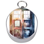 Tardis Doctor Who Transparent Silver Compasses