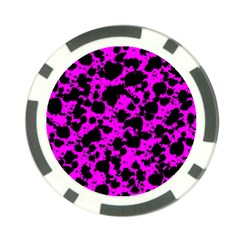 Black And Pink Leopard Style Paint Splash Funny Pattern Poker Chip Card Guard (10 Pack) by yoursparklingshop