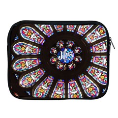 Rosette Stained Glass Window Church Apple Ipad 2/3/4 Zipper Cases by Pakrebo