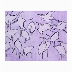 Katsushika Hokusai, Egrets From Quick Lessons In Simplified Drawing Small Glasses Cloth by Valentinaart