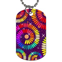 Abstract Background Spiral Colorful Dog Tag (two Sides) by HermanTelo