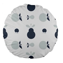 Apples Pears Continuous Large 18  Premium Flano Round Cushions