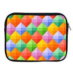Background Colorful Geometric Triangle Rainbow Apple Ipad 2/3/4 Zipper Cases by HermanTelo