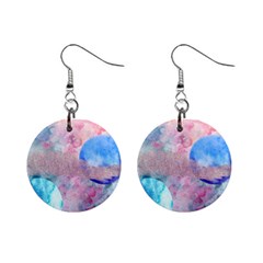 Abstract Clouds And Moon Mini Button Earrings by charliecreates