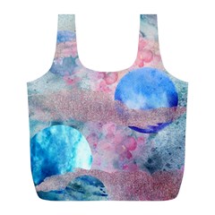 Abstract Clouds And Moon Full Print Recycle Bag (l) by charliecreates
